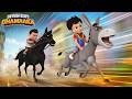 Robo Vir : Robo Vir Aur Bunty Ki Horse Race | Seveb Suit Best Scenes Dhamaka Action Cartoon In Hindi