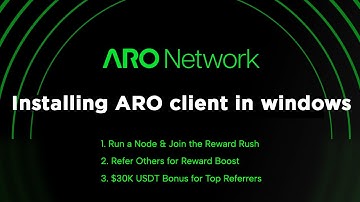 Tutorial how to run Aro Client on windows