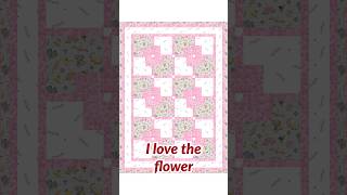 Beautiful Flower Quilt Pattern! #shorts #quilting #fabric