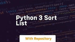 Famous python 3 sort list Profile