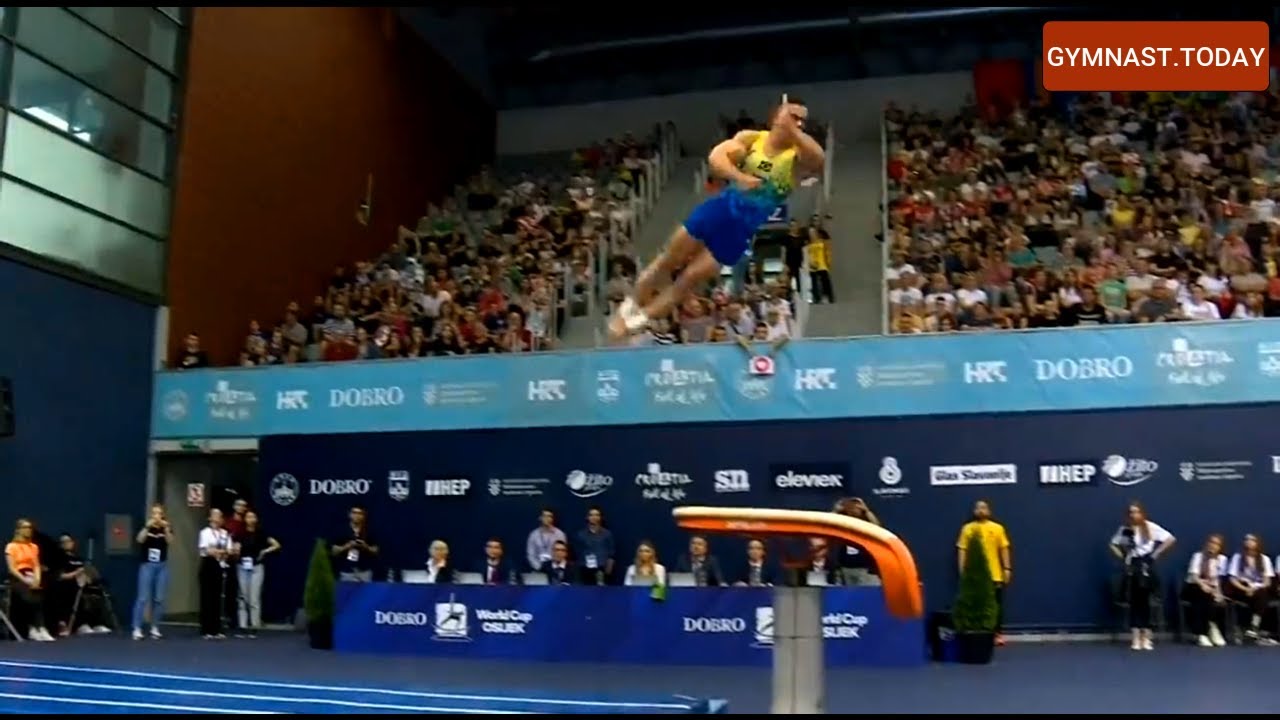 Top 3 in Men's Vault Final 2023 Osijek Gymnastics World Challenge Cup