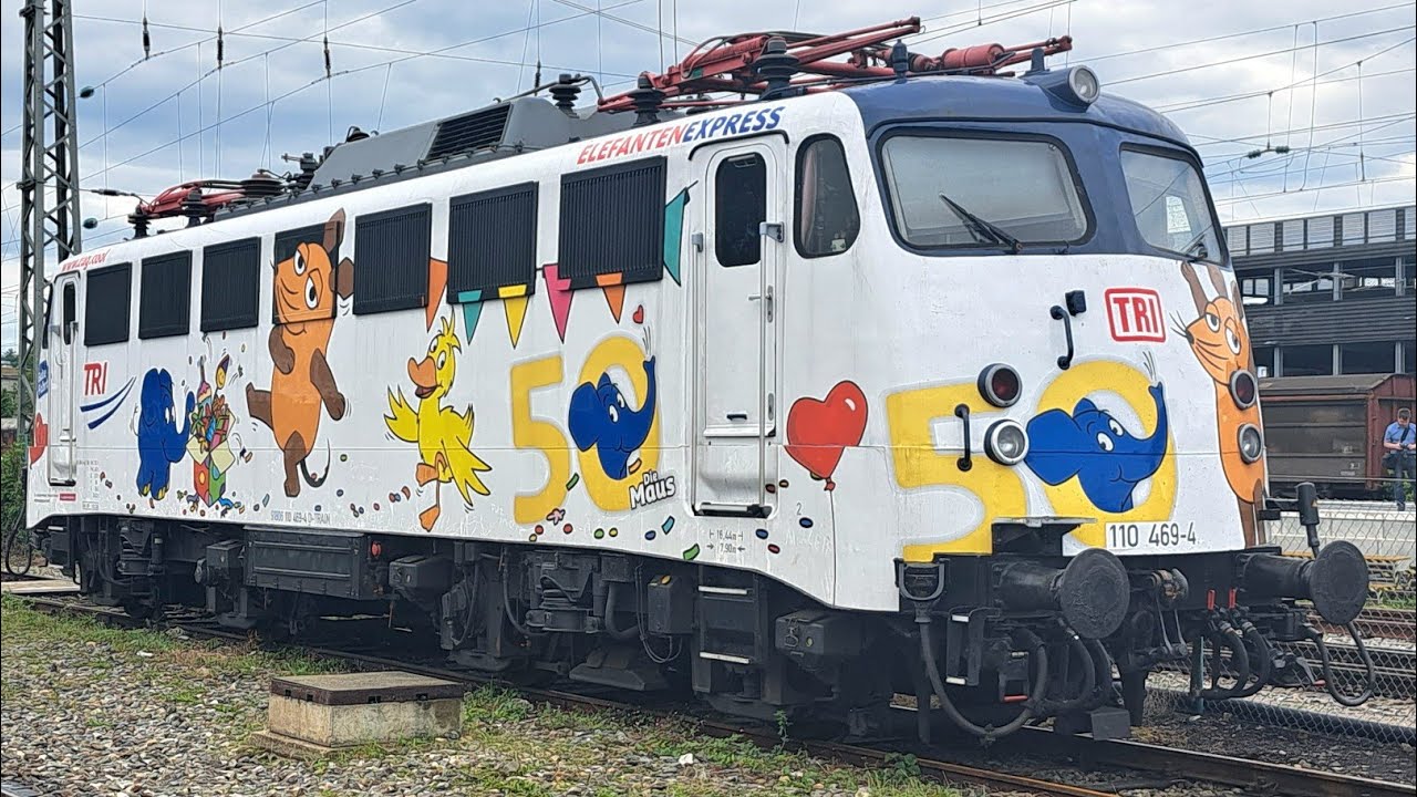 Eisenbahnfest Nördlingen:🐁🐘TRI 110 469 Maus Elefanten-Express &🚂viele Dampflokfahrten