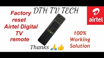 How to reset airtel dth remote Hindi 2023