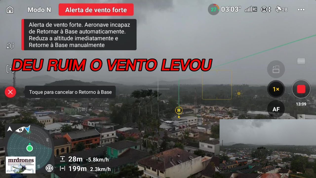 TEMPESTADE  PEGOU DE SURPRESA E DEU RUIM O DRONE SUMIU NA CHUVA