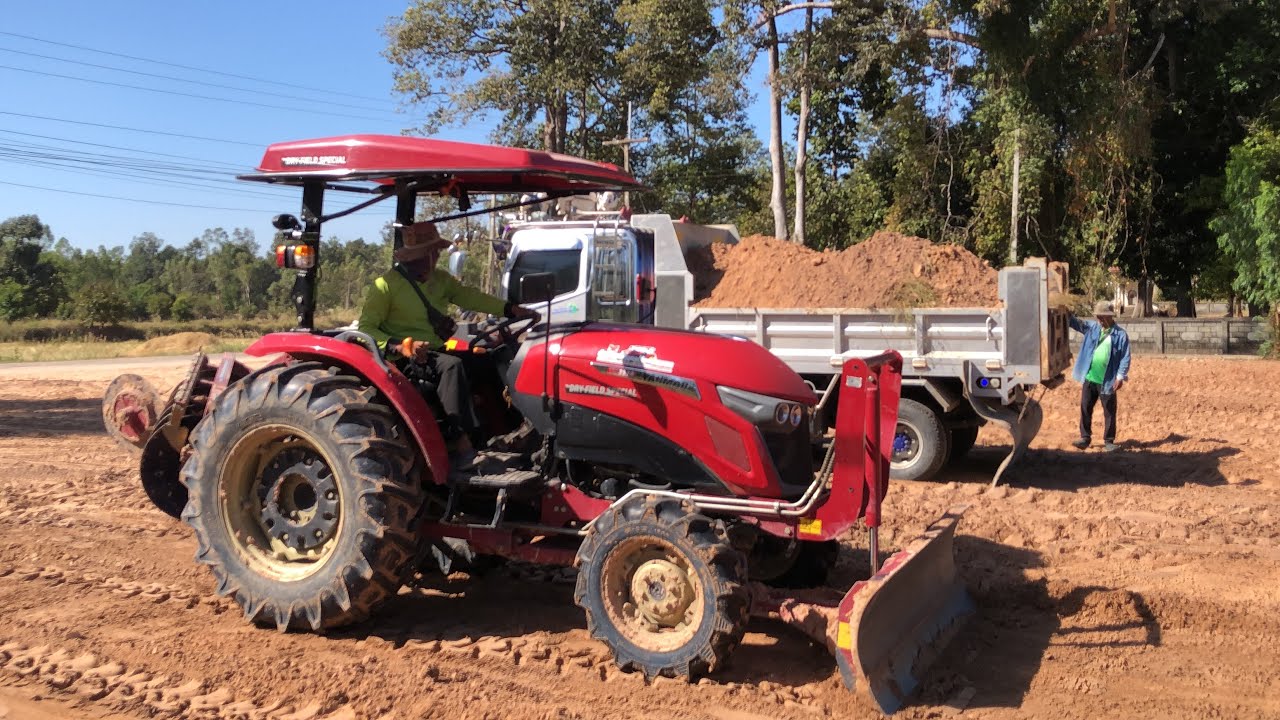 รถไถYANMAR YM358R ดันดินเก็บงาน!! Dump trucks tractor