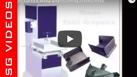 Non woven tshirt bag punching machine | Check Description to CALL/Contact Us.