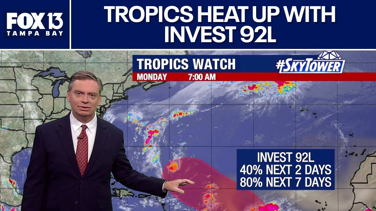 Tropics heat up with Invest 92L