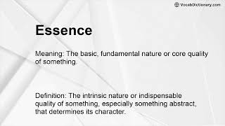 Essence Meaning