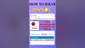Solution ✅ My SQL connection not established error.