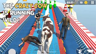 CrazyCowRun 🐄 - Gameplay #mobilegames #gameshorts #satisfying