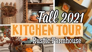 Fall 2021 Kitchen Tour \& Decorating Ideas | Rustic Farmhouse