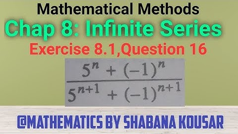Exercise 8.1 Question 16, Mathematical Methods