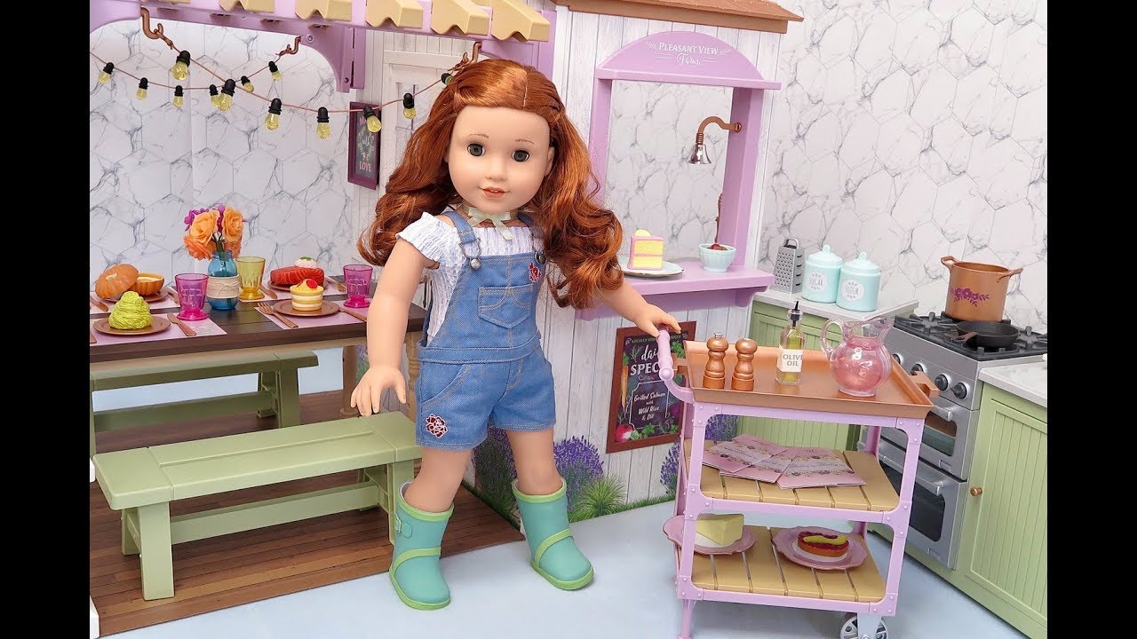  American  Girl  Doll  Kitchen  Play Set  in Dollhouse and Play 