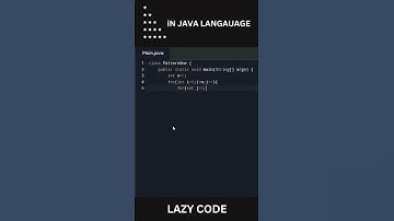Java Program to print Pattern #shorts #shortvideo #java #javaprogramming  #competitiveprogramming