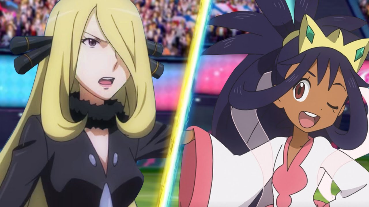 Pokemon Battle Cynthia Vs Iris Youtube 