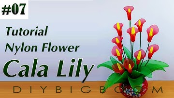 Nylon stocking flowers tutorial #7, How to make nylon stocking flower step by step