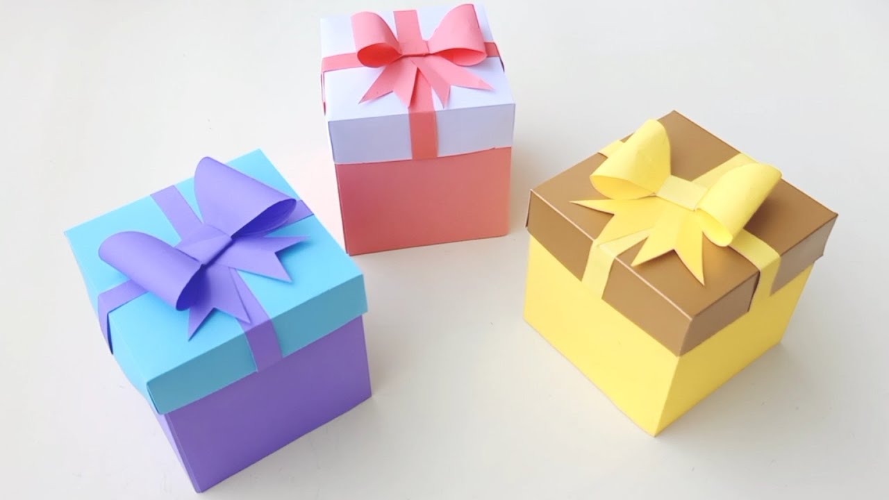 Diy Gift Box / How To Make Gift Box ? Easy Paper Crafts Idea - Youtube