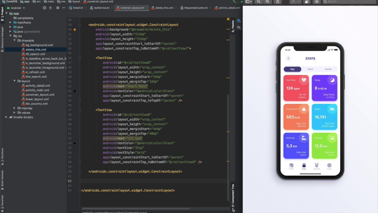  Penjelasan  tentang  Xml dan Constraint Layout di Android  