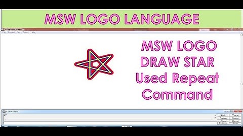 How to draw colour full star logo language used repeat command