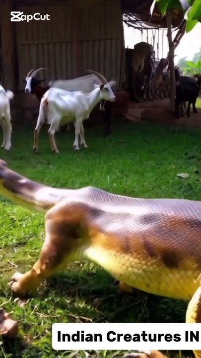 Weird Python With LEGS INVADES Goat Farm! #shorts #farm #animals # ...