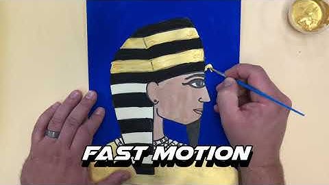 How to make an Egyptian Portrait Tiger Art with Mr Hinman Fairview Elementary Art Class PART 4