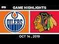 NHL Highlights | Oilers vs. Blackhawks – Oct. 14, 2019