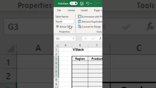 Automatically update one table in Excel from multiple tables using VSTACK! #excel #exceltips #shorts