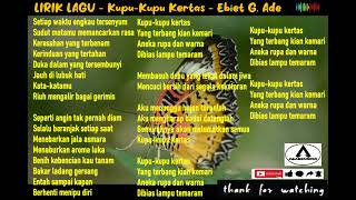 LIRIK LAGU - Kupu-Kupu Kertas - Ebiet G. Ade