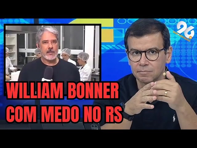 William Bonner cobra mais segurança para profissionais da Rede Globo na cobertura do RS class=