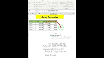 ARRAY vs SUMPRODUCT  #SHORTS