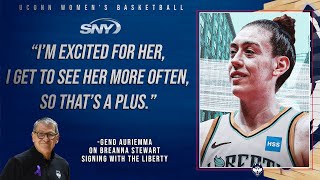 Geno Auriemma talks about former UConn star Breanna Stewart joining Liberty | SNY