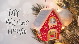 Felt Christmas Winter House (step by step tutorial)