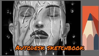 how to sketch a girl face on autodesk sketchbook app (2020) screenshot 1