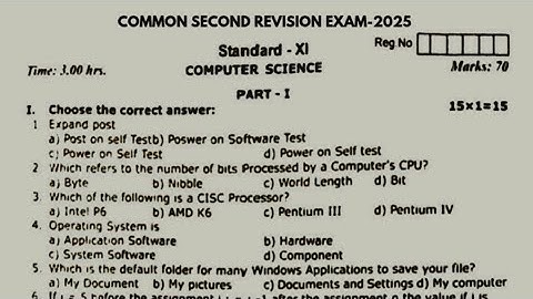 11th computer science 2nd revision question paper 2025 | 11th cs important questions 2025