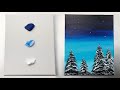 Winter Forest | Easy & Simple Acrylic Painting Step by Step For Beginners | Satisfying Demo