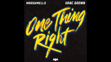 Marshmello & Kane Brown - One Thing Right (audio)