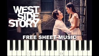 TONIGHT from WEST SIDE STORY Piano Tutorial with FREE Sheet Music (pdf)