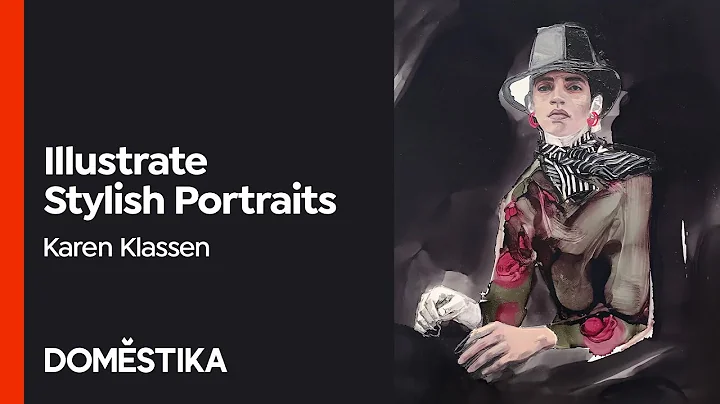 Stylish Illustrated Portraits with Mixed Media - C...