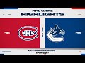 NHL Highlights: Canadiens vs. Canucks – Demidov's First Career Three-Point Game! 🏒