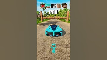 Noob vs PRO vs Hacker vs Villager vs HEROBRINE Car Challenge! - BeamNG.Drive