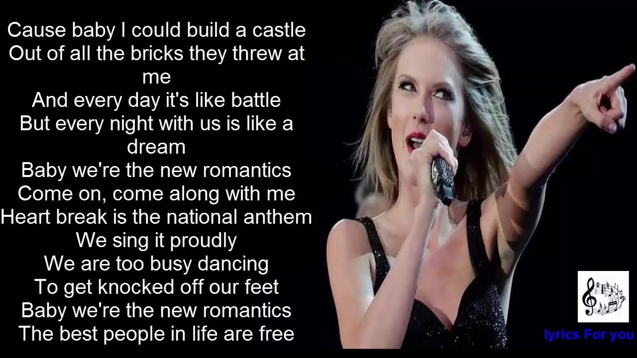 TAYLOR SWIFT New Romantics lyrics YouTube