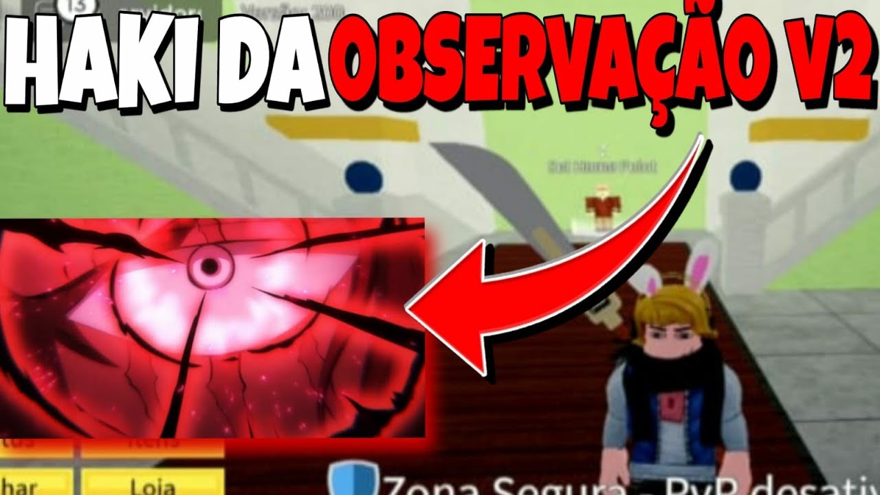 BLOX FRUITS: O HAKI DA OBSERVAÇÃO V2! Agora posso prever o FUTURO! (One  Piece do Roblox) 