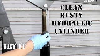 Harbor Freight Hoist How to Clean Rusty Hydraulic Piston