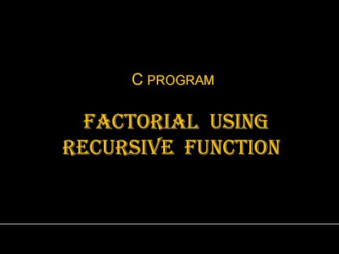 C PROGRAM FACTORIAL USING RECURSIVE FUNCTION | BY SnehaTech