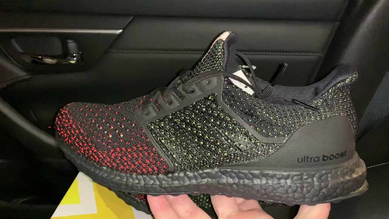 Adidas Ultra Boost Clima Core Black Solar Red shoes - YouTube