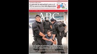 #Noticias Lunes 14 Octubre 2019 Principales Titulares Portadas Diarios Periódicos España Spain #News