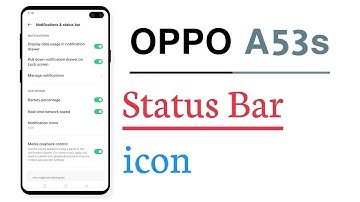 OPPO A53s Status Bar icon Battery icon Sim Icon Internet Speed Meter