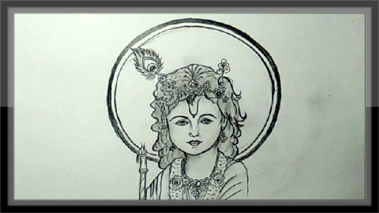 Pencil Drawing - How To Draw Lord Krishna Step By Step - YouTube