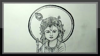 krishna pencil drawing sri lord draw easy step shri