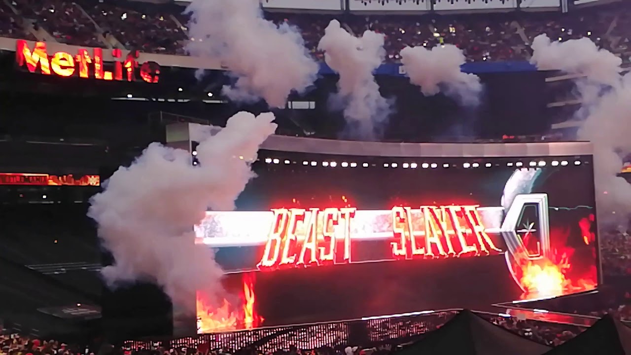 Seth Rollins entrance WWE Wrestlemania 35 NY NJ BeastSlayer